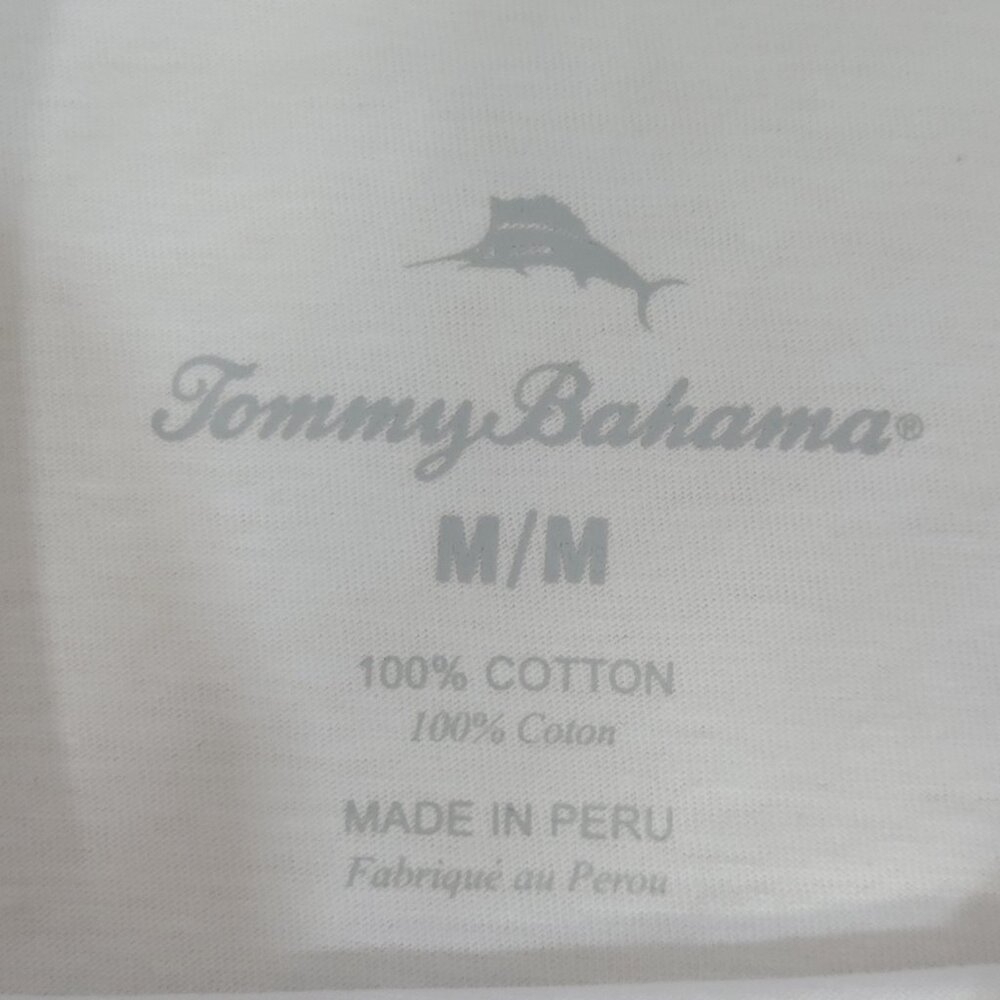Tommy Bahama Golf T Shirt Mens Medium Long Sleeve White Sink or Swim Graphic - Picture 6 of 10